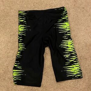 Men’s Speedo Pro LT Black Neon Green Jammer 32